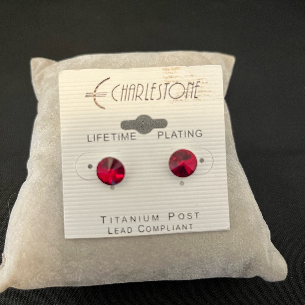 BNWT Charlestone Red Stud Earrings